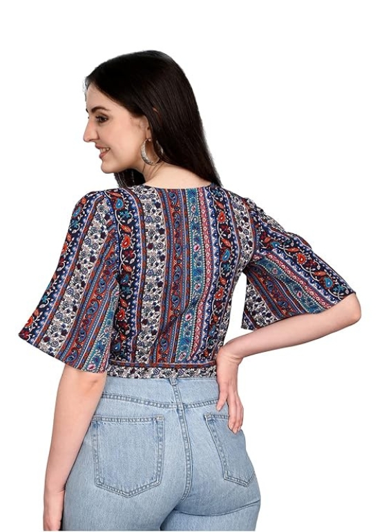 Girl's Crepe Mill Printed Full Sleeve Slim Fit Top - Image 2