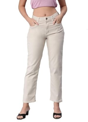 Women Denim Straight Fit Jeans Front Side