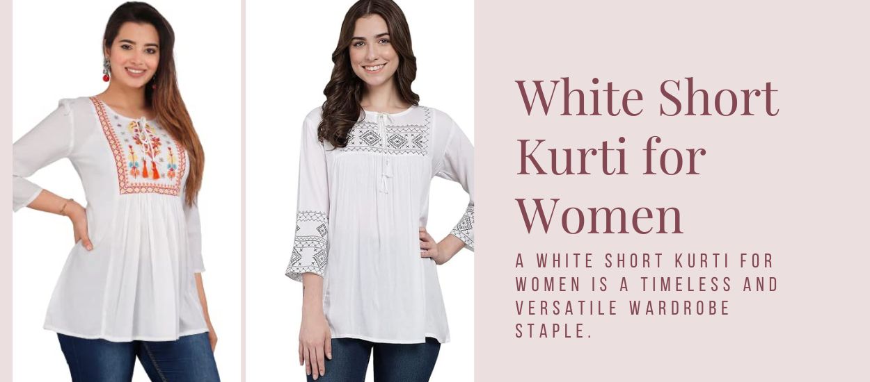 White Short Kurti for Women