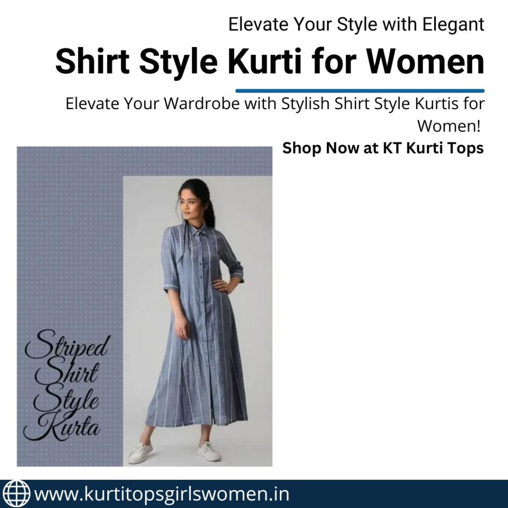 Shirt style kurti for women