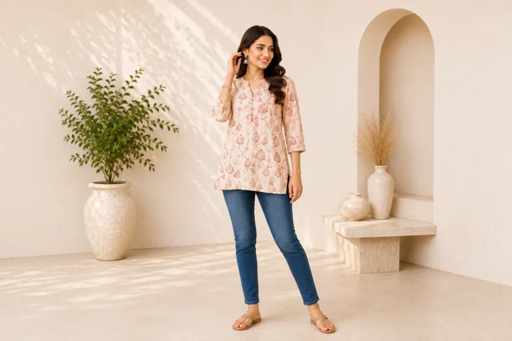 Stylish short kurtas for women from KT Kurti Tops